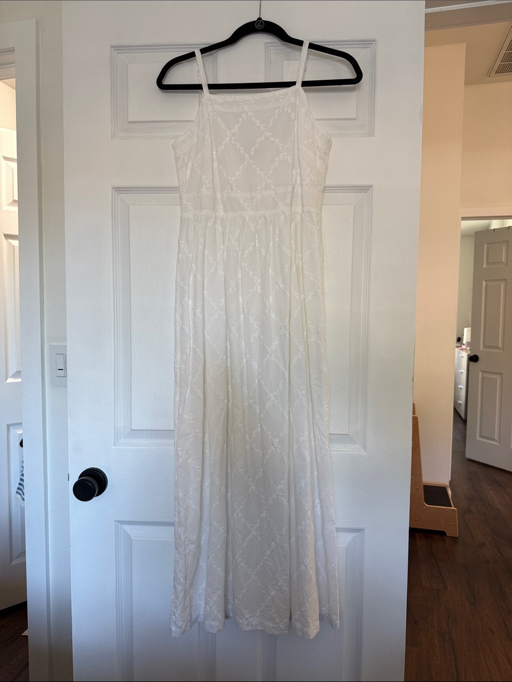 LOFT White Spaghetti Strap Maxi Dress